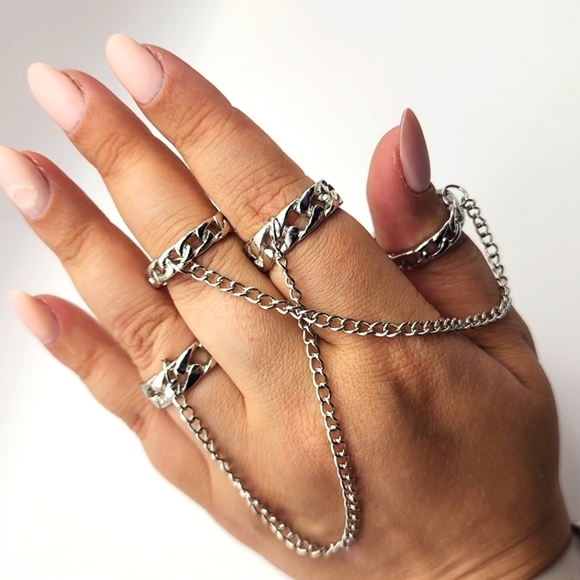 ‼️NEW IN‼️Chain Link Ring Set+Gift Box - Picture 4 of 9